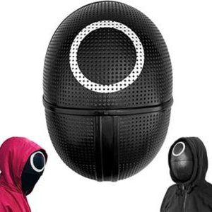 Squid Game Halloween Black Mask Circle , Cosplay Props Face Cover Masque…